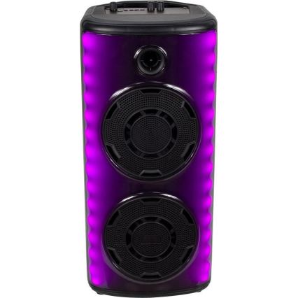 LED RGB Oplaadbare speaker met microfoon 600W/2400 mAh + afstandsbediening