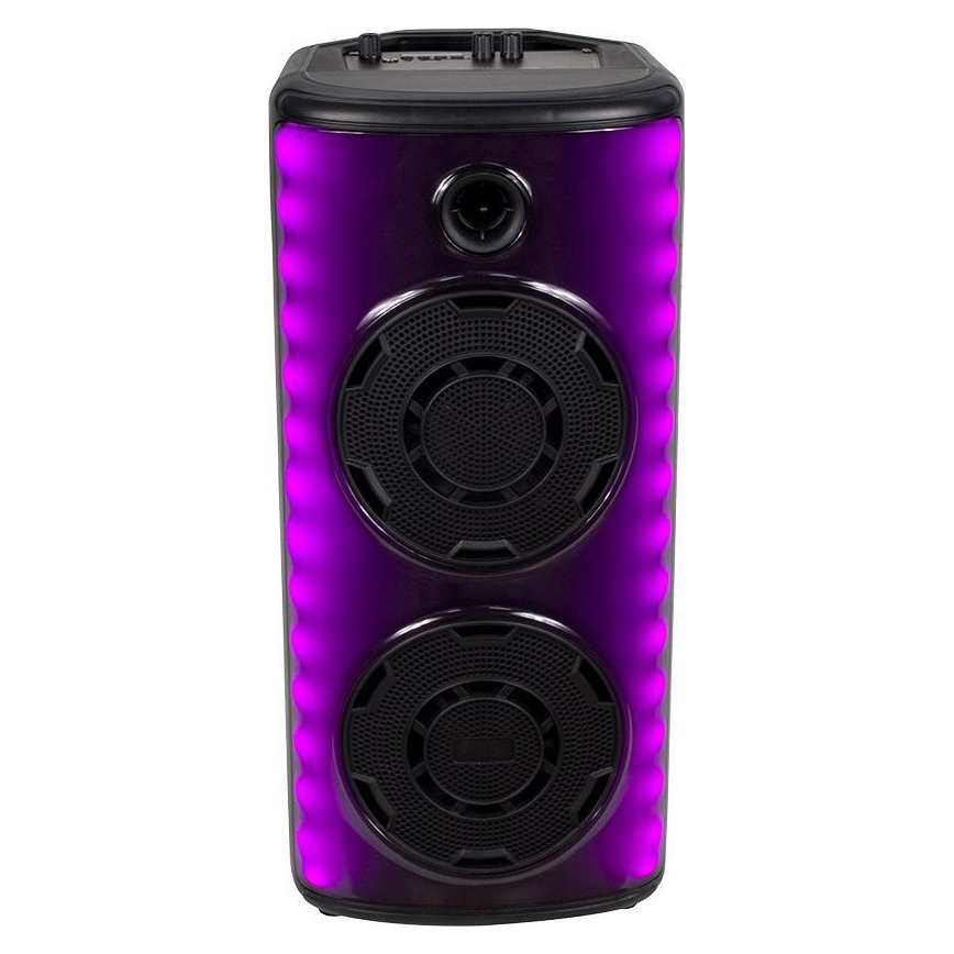 LED RGB Oplaadbare speaker met microfoon 600W/2400 mAh + afstandsbediening