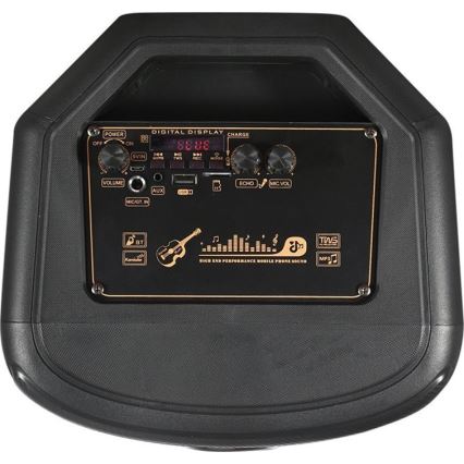 LED RGB Oplaadbare speaker met microfoon 600W/2400 mAh + afstandsbediening