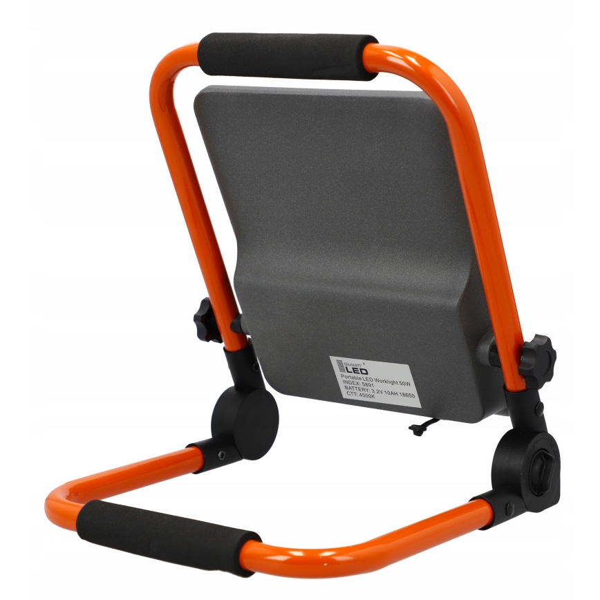Oplaadbare LED-schijnwerper met statief LED/50W/3,2V 4500K 5000 mAh IP65 oranje