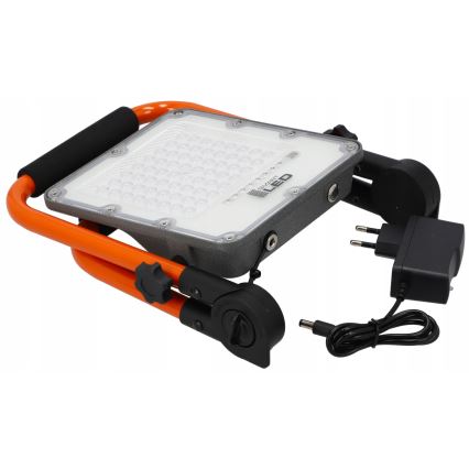 Oplaadbare LED-schijnwerper met statief LED/50W/3,2V 4500K 5000 mAh IP65 oranje
