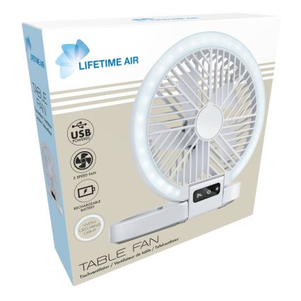 Oplaadbare LED-tafelventilator 3,7V 1200 mAh