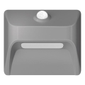 Oplaadbare LED-trapverlichting met bewegings- en schemersensor STEP LIGHT LED/0,3W/3,7V 2200 mAh IP53 grijs