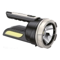 Oplaadbare LED-zaklamp 2xLED/3W/5V 210 lm 1200 mAh zwart