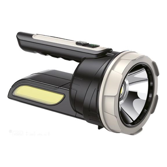 Oplaadbare LED-zaklamp 2xLED/3W/5V 210 lm 1200 mAh zwart