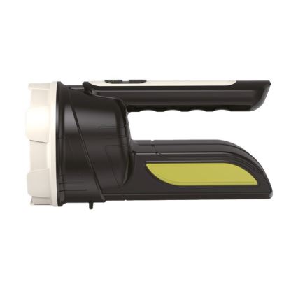 Oplaadbare LED-zaklamp 2xLED/3W/5V 210 lm 1200 mAh zwart