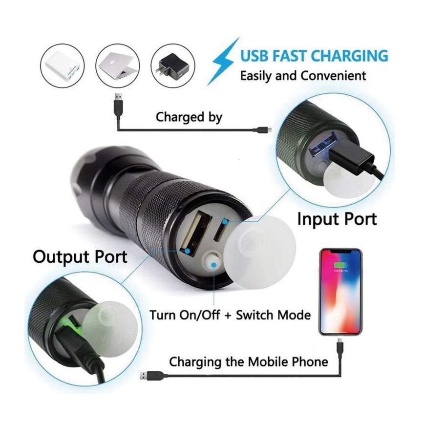Oplaadbare LED Zaklamp LED/10W/4,5V