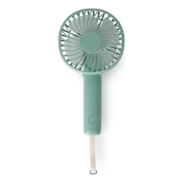 Oplaadbare pocketventilator 5W/5V 1200 mAh turkoois