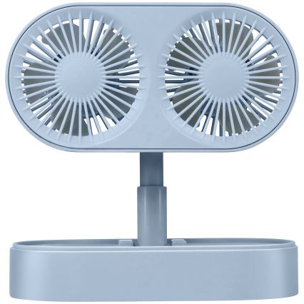 Oplaadbare tafelventilator 3,7 V 1200 mAh blauw