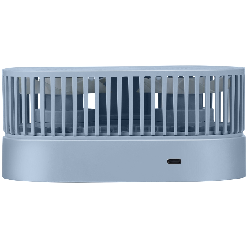 Oplaadbare tafelventilator 3,7 V 1200 mAh blauw