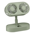 Oplaadbare tafelventilator 3,7 V 1200 mAh groen