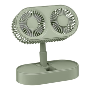 Oplaadbare tafelventilator 3,7 V 1200 mAh groen