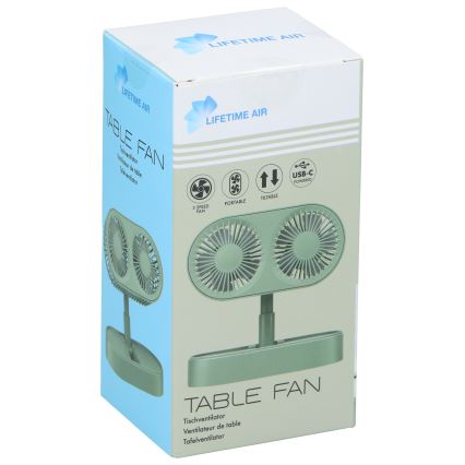 Oplaadbare tafelventilator 3,7 V 1200 mAh groen