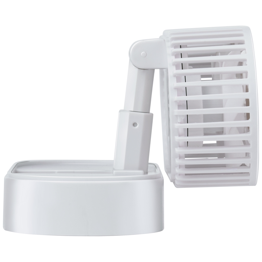 Oplaadbare tafelventilator 3,7 V, 1200 mAh, wit