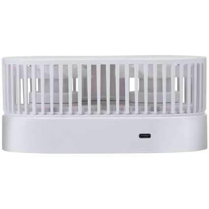 Oplaadbare tafelventilator 3,7 V, 1200 mAh, wit