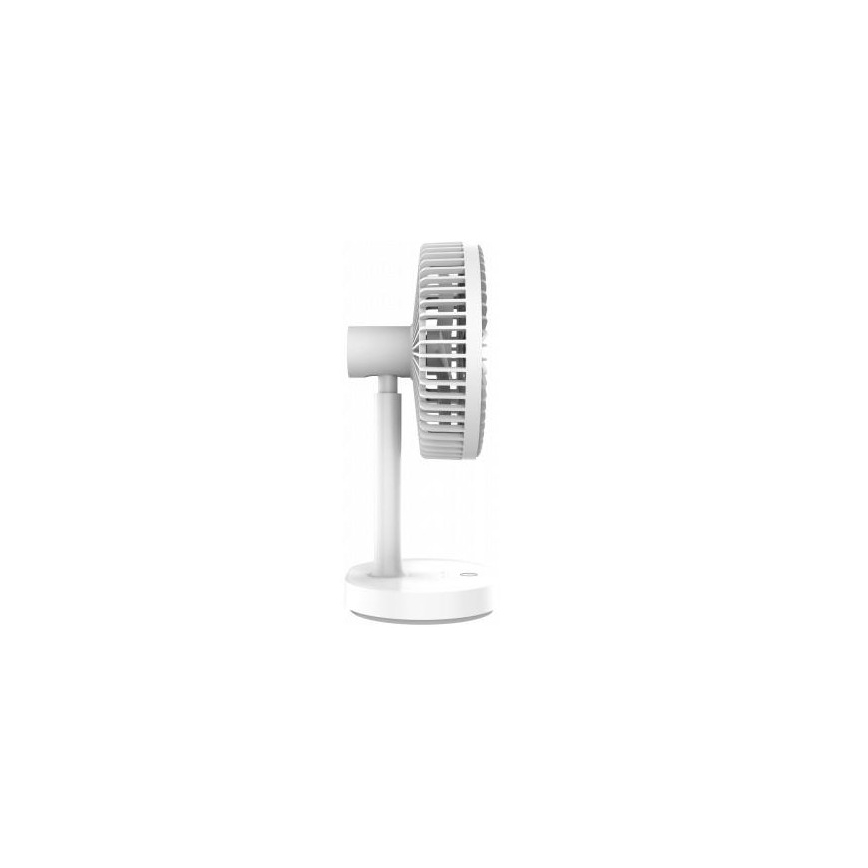 Oplaadbare tafelventilator 3000mA/3,7V USB 3 snelheden grijs/wit