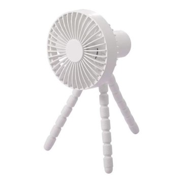 Oplaadbare tafelventilator 3W/5V 1800 mAh wit