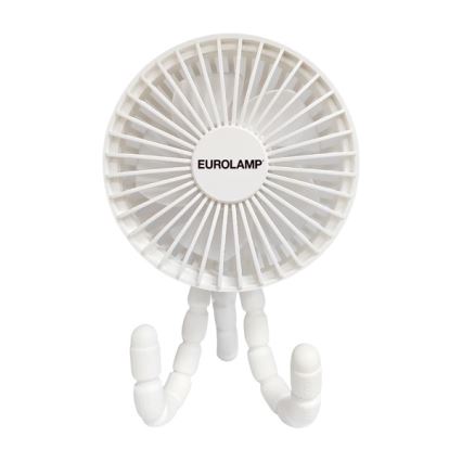 Oplaadbare tafelventilator 3W/5V 1800 mAh wit