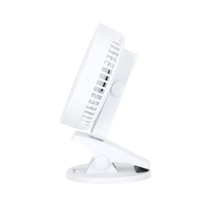 Oplaadbare tafelventilator met klem VIENTO 6W/5V 2000 mAh wit