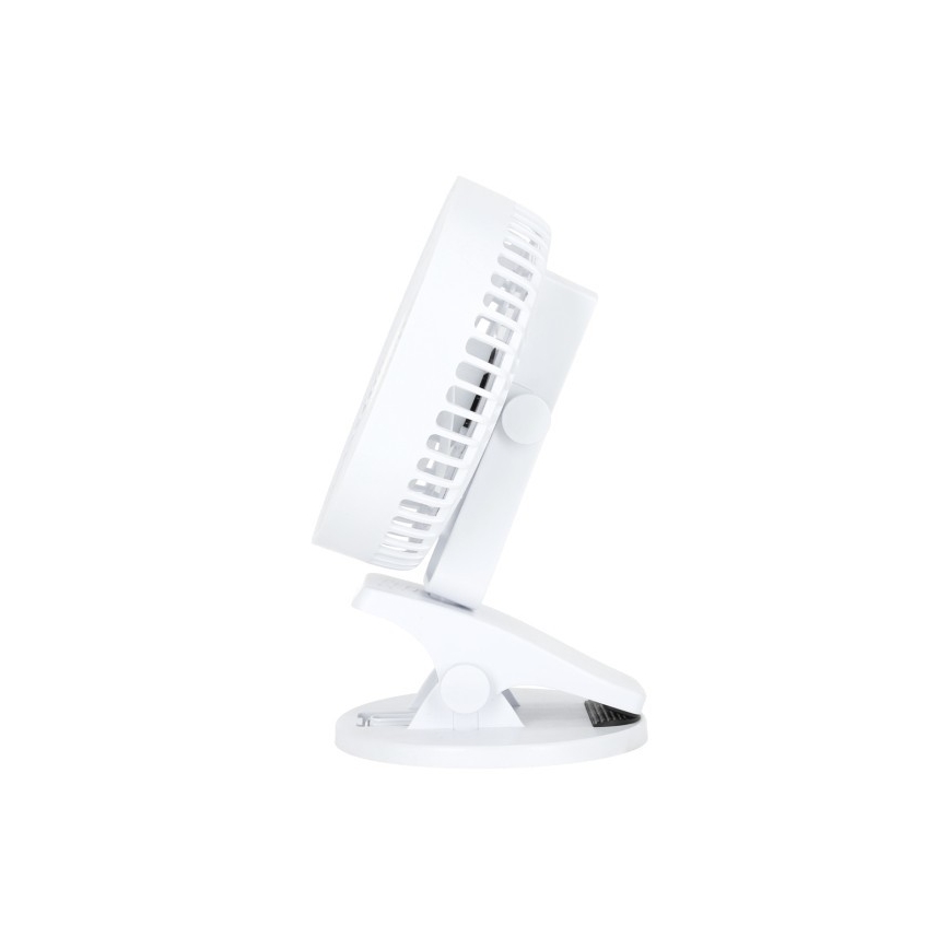 Oplaadbare tafelventilator met klem VIENTO 6W/5V 2000 mAh wit
