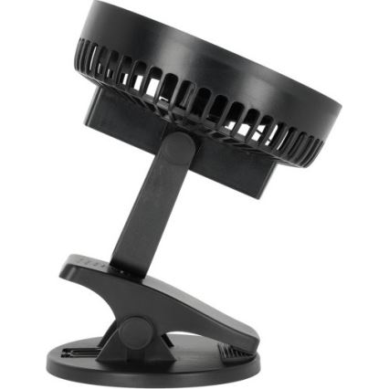 Oplaadbare tafelventilator met klem VIENTO 6W/5V 2000 mAh zwart