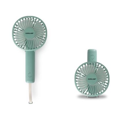 Oplaadbare zakventilator 5W/5V 1200 mAh kaki