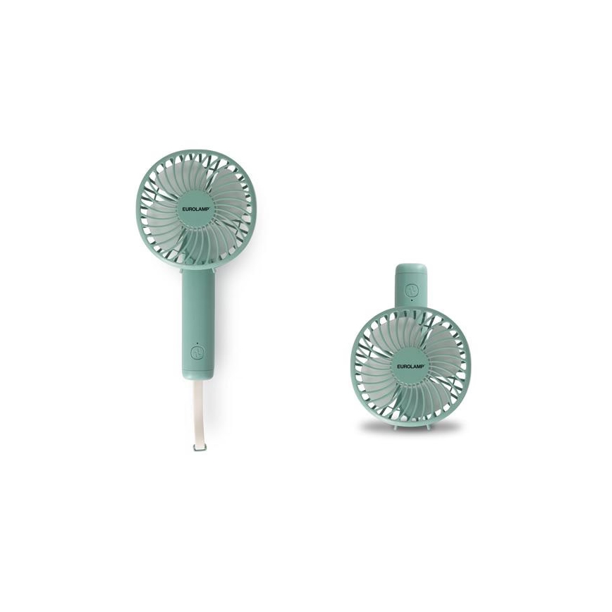 Oplaadbare zakventilator 5W/5V 1200 mAh kaki