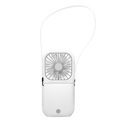 Oplaadbare zakventilator 5W/5V 2500 mAh wit