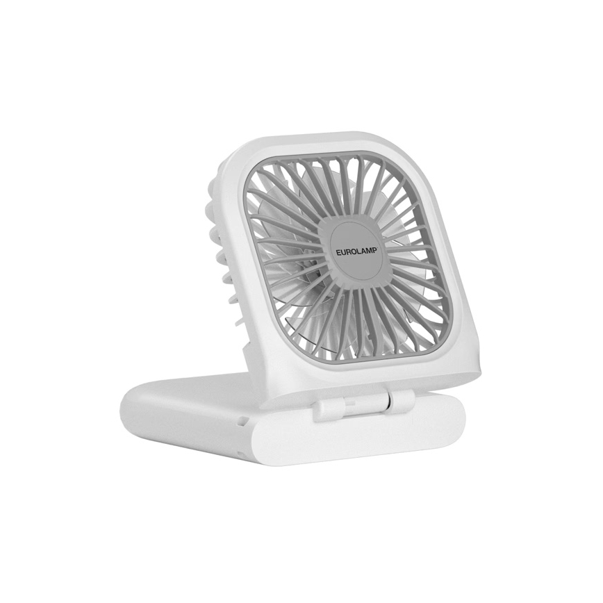 Oplaadbare zakventilator 5W/5V 2500 mAh wit