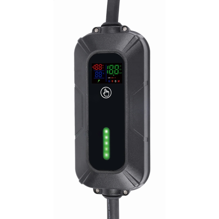 Reislaadstation voor elektrische auto's EV/PHEV AC Type 2 16A/400V 22kW IP55 7m + adapter 230V 3,7kW + Etui
