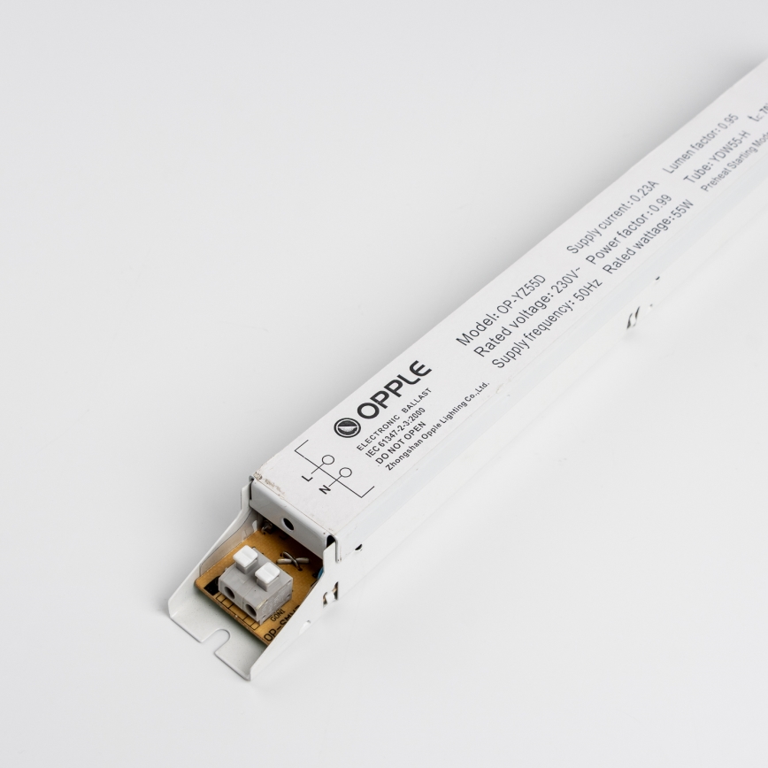 OPPLE 03309 - Elektrische ballast voor fluorescentielamp PLH V2.0 55W YZ 55D