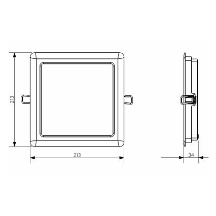 Opple 26667 - LED Badkamer inbouwverlichting LED/24W/230V 4000K IP44