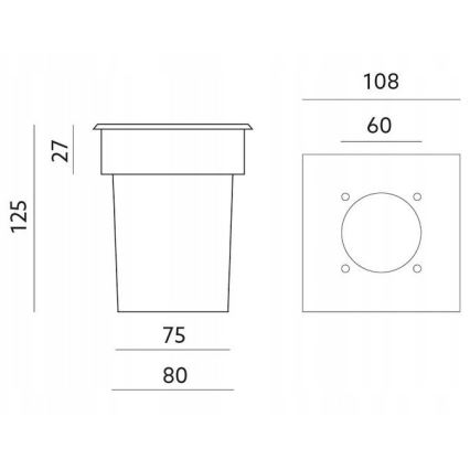 Oprit verlichting voor buiten ENTRADA1 1xGU10/50W/230V IP65