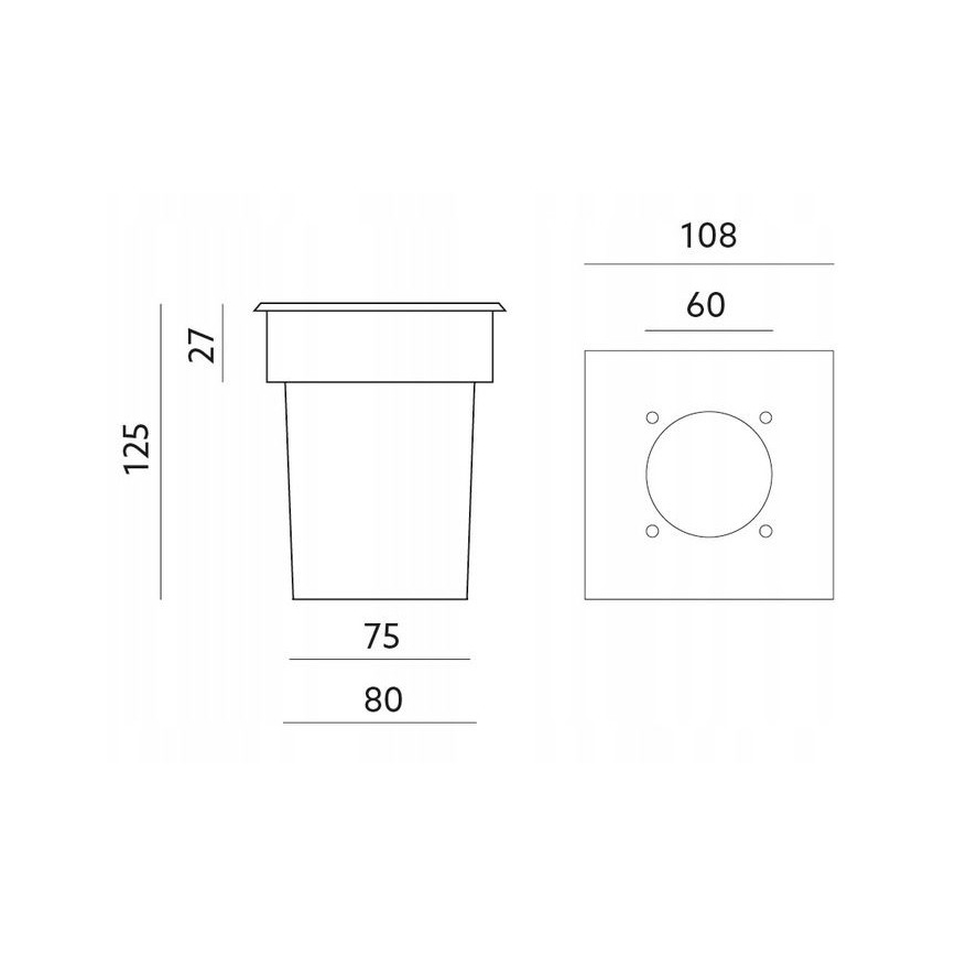 Oprit verlichting voor buiten ENTRADA1 1xGU10/50W/230V IP65
