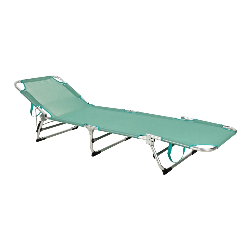 Opvouwbaar verstelbaar ligbed SUNO 56x190 cm turkoois