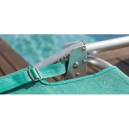 Opvouwbaar verstelbaar ligbed SUNO 56x190 cm turkoois