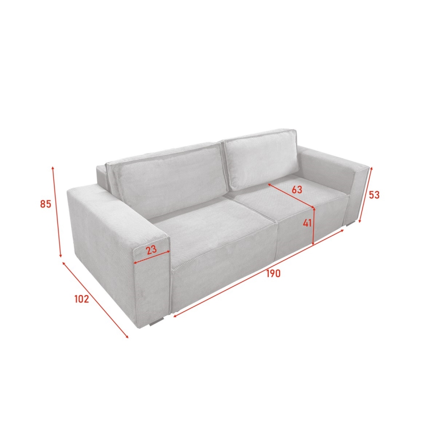Opvouwbare bank met een opslagruimte RONDA beige