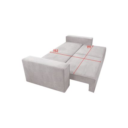 Opvouwbare bank met een opslagruimte RONDA beige