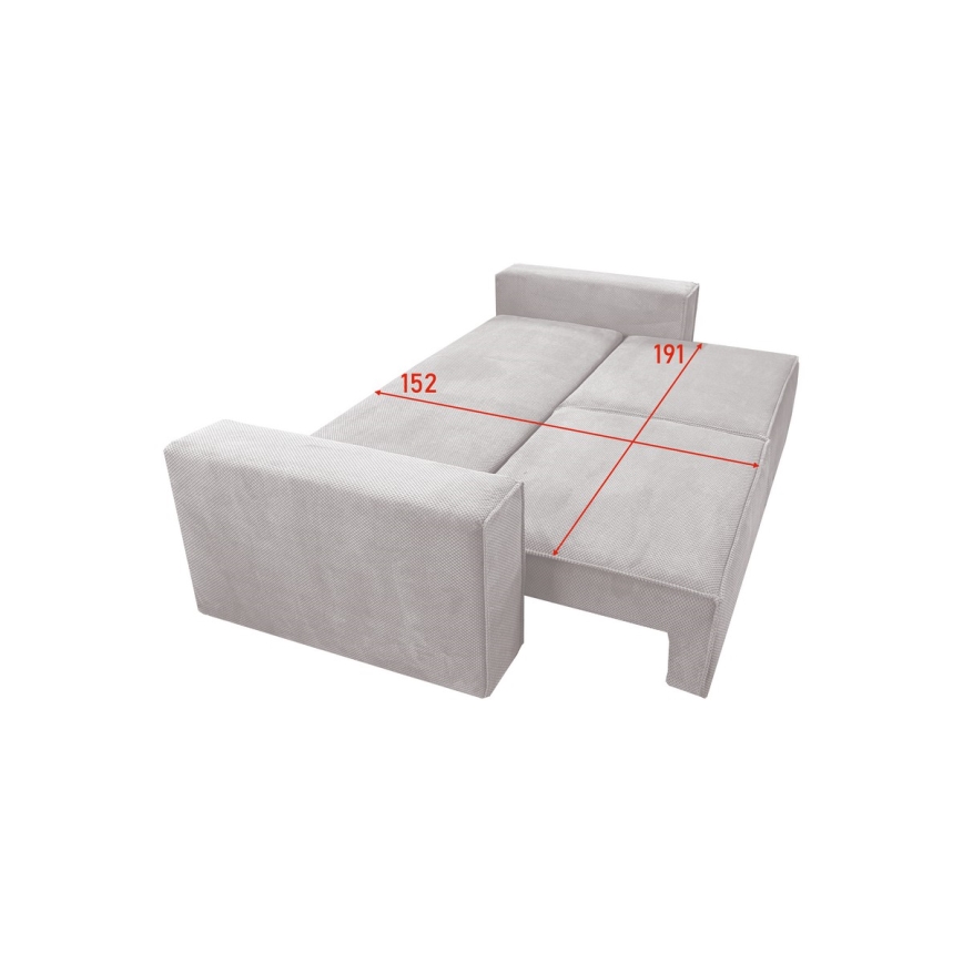 Opvouwbare bank met een opslagruimte RONDA beige