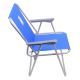 Opvouwbare campingstoel blauw/mat chroom