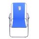 Opvouwbare campingstoel blauw/mat chroom