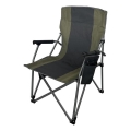 Opvouwbare campingstoel met verwarmingsfunctie 11/5V groen/grijs