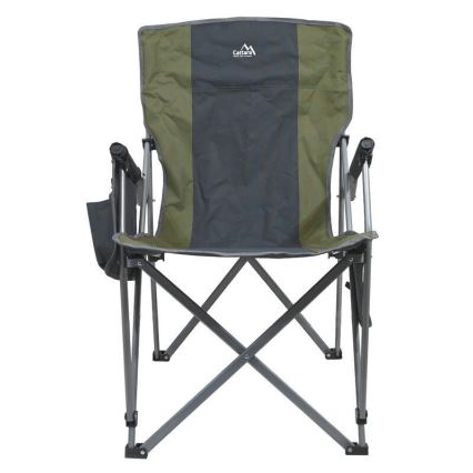 Opvouwbare campingstoel met verwarmingsfunctie 11/5V groen/grijs
