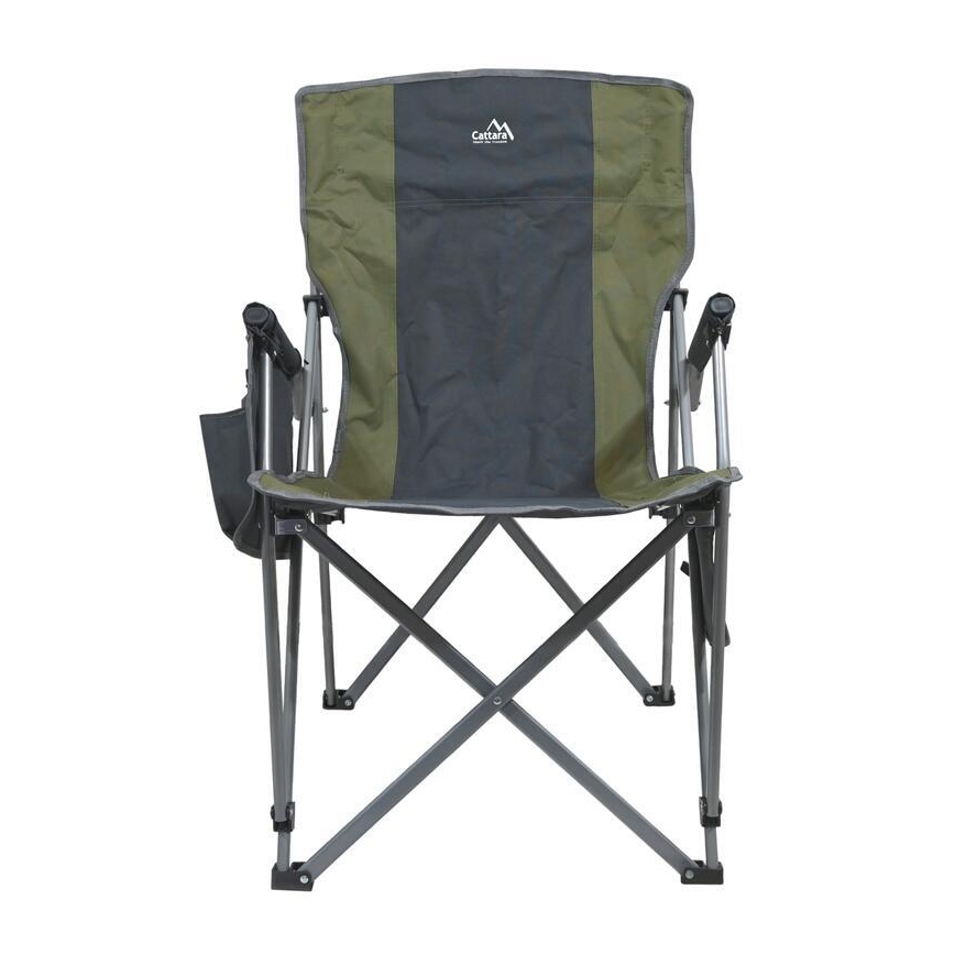 Opvouwbare campingstoel met verwarmingsfunctie 11/5V groen/grijs