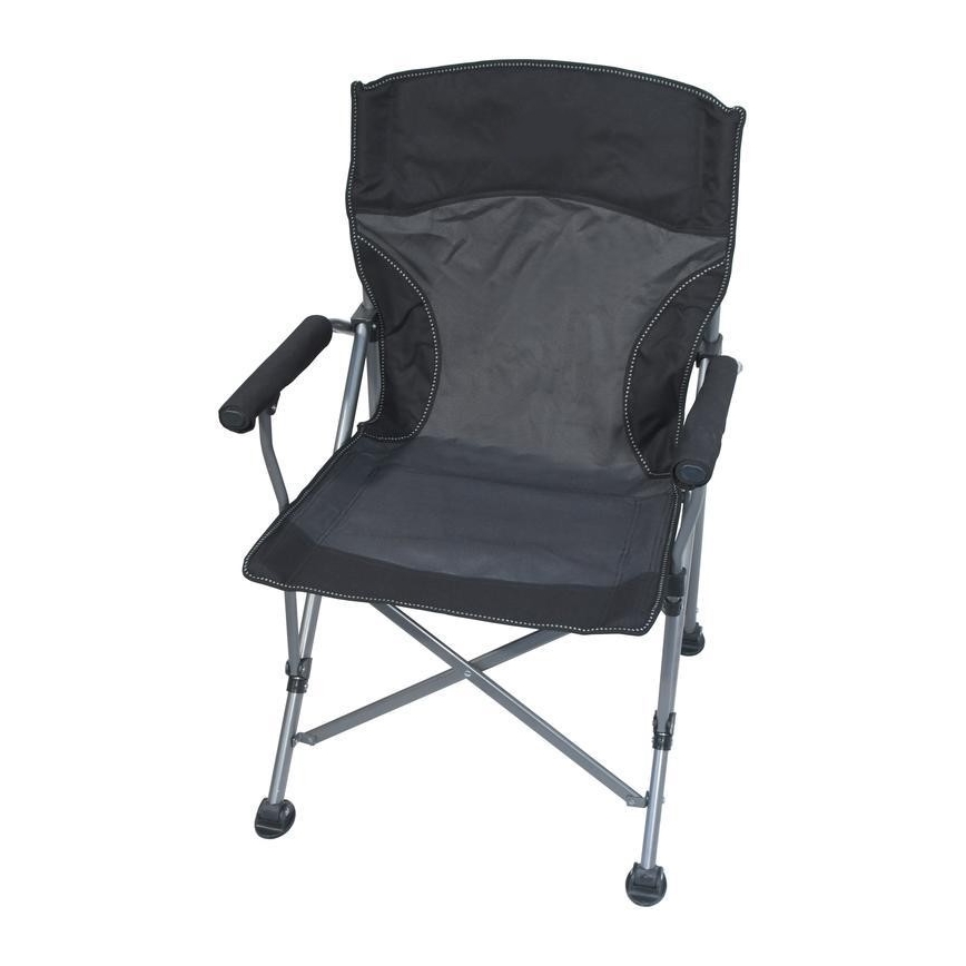 Opvouwbare campingstoel zwart
