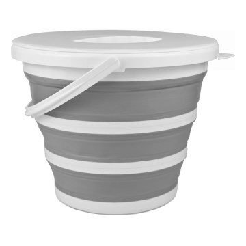 Opvouwbare emmer met deksel, 10 l