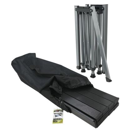 Opvouwbare kampeertafel 123x55cm antraciet