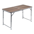 Opvouwbare kampeertafel bruin/mat chroom
