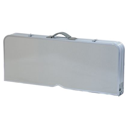 Opvouwbare kampeertafel met stoelen wit/mat chroom