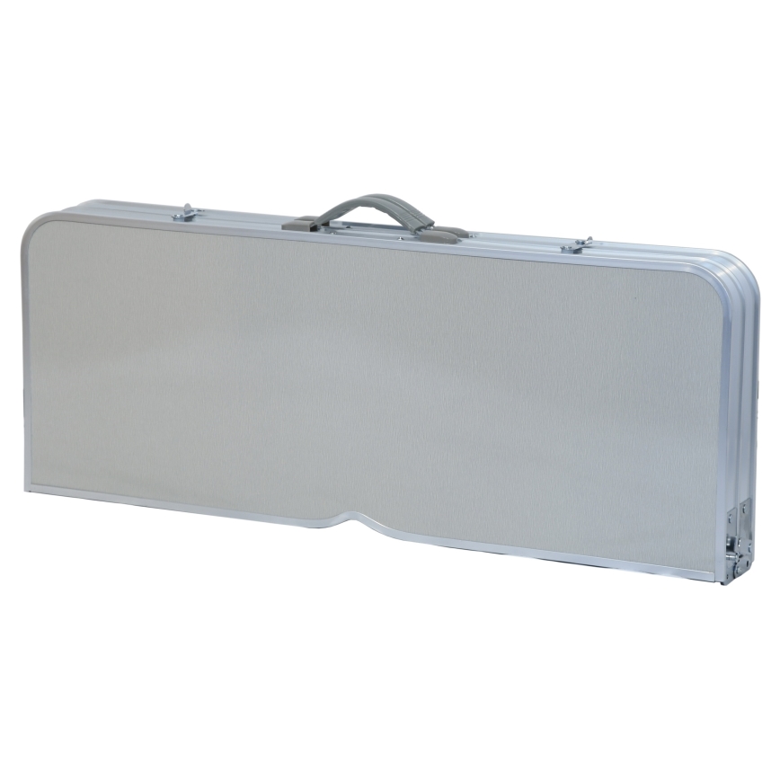 Opvouwbare kampeertafel met stoelen wit/mat chroom